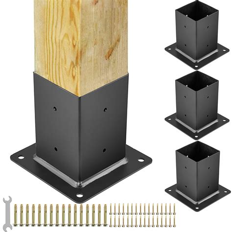 4x4 metal brackets|4x4 braces for wood post.